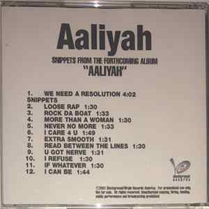 Download Aaliyah - Snippets From The Forthcoming Album "Aaliyah"