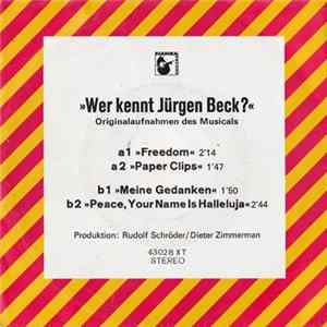 Download Klaus Wirbitzky Und Dieter Zimmermann - Wer Kennt Jürgen Beck? (Originalaufnahmen Des Musicals)