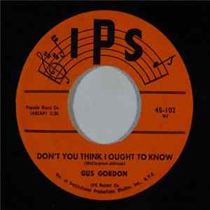Download Gus Gordon - Empty Room / Don't You Think I Ought To Know