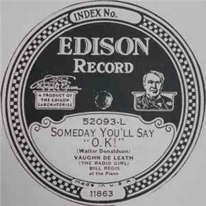 Download Vaughn De Leath (The Radio Girl) - There's A Cradle In Carolina / Someday You'll Say "O.K.!"