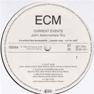 Download John Abercrombie, Marc Johnson , Peter Erskine - Current Events