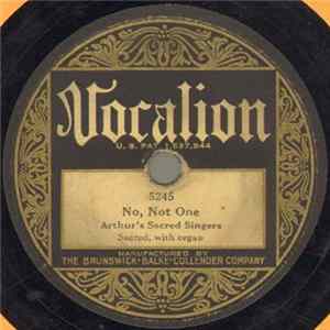 Download Arthur's Sacred Singers - No, Not One / Why Not Tonight